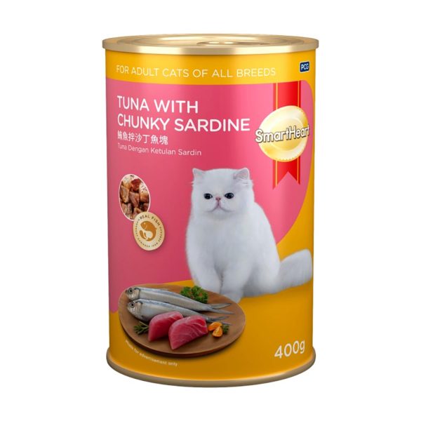SmartHeart Cat Food Tuna Chunky Sardine (Can) 400 gm